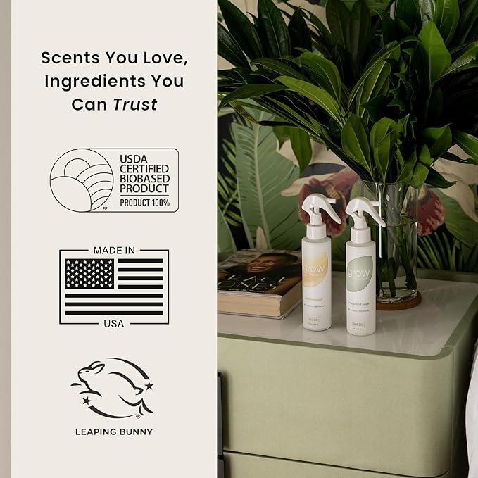 Grow Fragrance 100% Plant-Based Air Freshener Spray | Freshen Fabric & Rooms | - Image 5