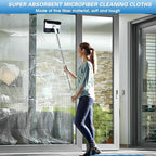 Disposable Dust Mop with 3 Shiny Cleaning Wipe Cloths, 360°Spin No Wash Mop - Image 2