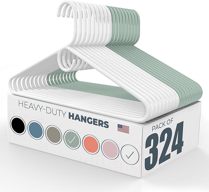 Neaties Heavy Duty Clothes Hangers 100+ Pack – Made in The USA – 8lb Capacity by NeatiesHangers