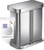 simplehuman Code H 60 Count, Dispenser Pack Custom Fit Liners, Drawstring Trash - Image 6