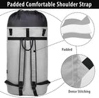 BeeGreen Grey-Laundry-Bag-Backpack-Extra-Large-Heavy-Duty, 125L Portable Travel - Image 3