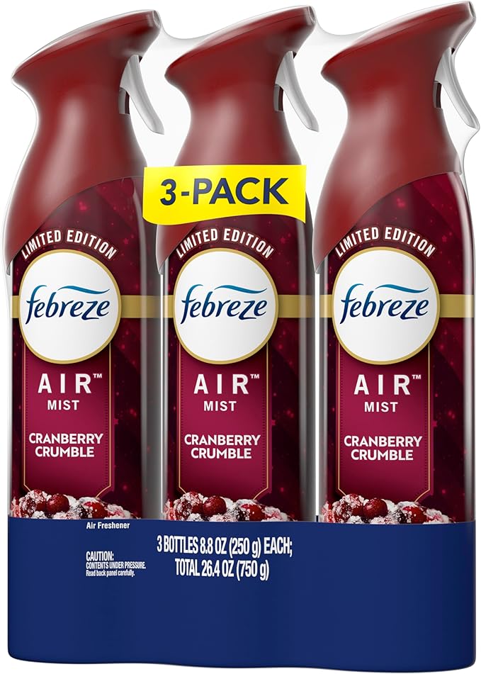 Febreze Air Freshener Spray, Odor-Fighting Room Spray, Cranberry Crumble Scent - Image 11