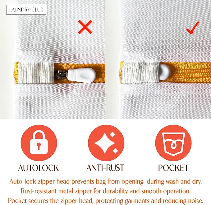 3 Pack Mesh Laundry Bags for Delicates 16inx20in, Dryer Safe, Breathable Fine - Image 4