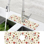 Christmas Santa Claus Kitchen Sink Splash Guard Mat Absorbent Fast Drying Mat - Image 4