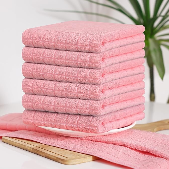 Homaxy Premium Cotton Kitchen Towels 16"x 28", Large Natural Ring Spun 390 GSM - Image 7