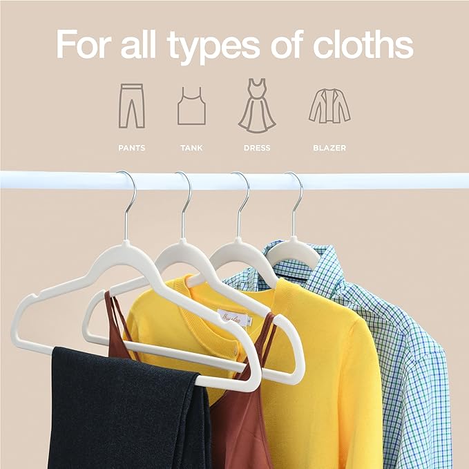 Home-it Premium Velvet Hangers 50 Pack - Image 4