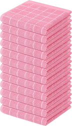 Mordimy 100% Cotton Terry Cloth Dish Cloths, Soft and Absorbent Checkered Dish by Mordimy