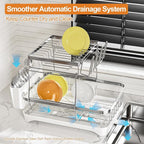 Dish Drying Rack Kitchen 2-Tier 304 Stainless Steel Dish Racks - Image 2