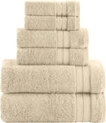 Elegant Comfort Luxury 6-Piece Towel Set, Premium Soft 100% Turkish Cotton by ELEGANTCOMFORT