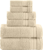 Elegant Comfort Luxury 6-Piece Towel Set, Premium Soft 100% Turkish Cotton by ELEGANTCOMFORT