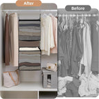 STORAGE MANIAC 2-Shelf Hanging Closet Organizer, Cloth Hanging Closet Shelf - Image 3