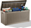 ROJIK Outdoor Storage Housing Deck Box,Waterproof Patio Furniture, Garden Tools, Cushions, Pool Accessories Storage Bench with Lockable Lid and Side Handles (Grey,60 Gallon) by ROJIK