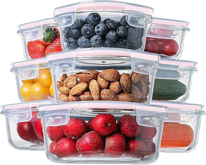 HOMBERKING Glass Food Storage Containers by HOMBERKING