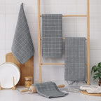 Homaxy 100% Cotton Terry Kitchen Towels, Checkered Designed, Soft and Super - Image 7