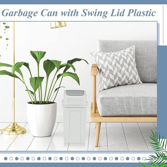 Sumind 2 Pcs 1.8 Gallon Bathroom Trash Can - Image 6