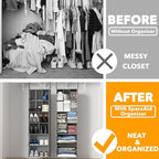 SpaceAid 2 Pack Hanging Closet Organizer and Storage - Image 3