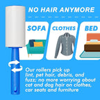 Lint Rollers for Pet Hair Extra Sticky, 800 Sheets Mega Value Set Lint Rollers - Image 3