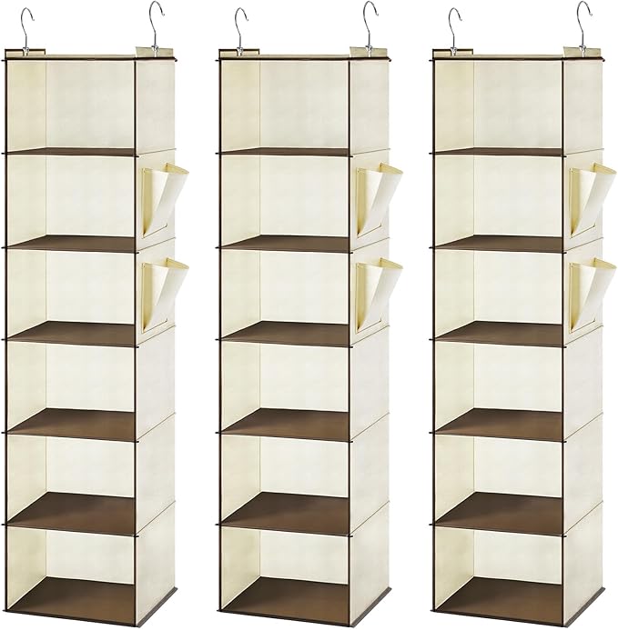 Leinuosen 6 Tier Shelf Hanging Closet Organizer Hanging Shelves by Leinuosen
