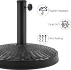 Yaheetech 31lbs Umbrella Base, Heavy Duty Patio Umbrella Base Stand, Round Resin Umbrella Base Stand, Outdoor Market Umbrella Base for Garden, Backyard, Beach - Image 7