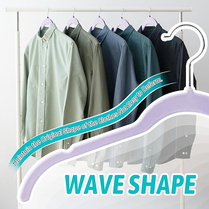 Velvet Hangers 50 Pack – Slim Non-Slip Flocked Hangers - Image 4