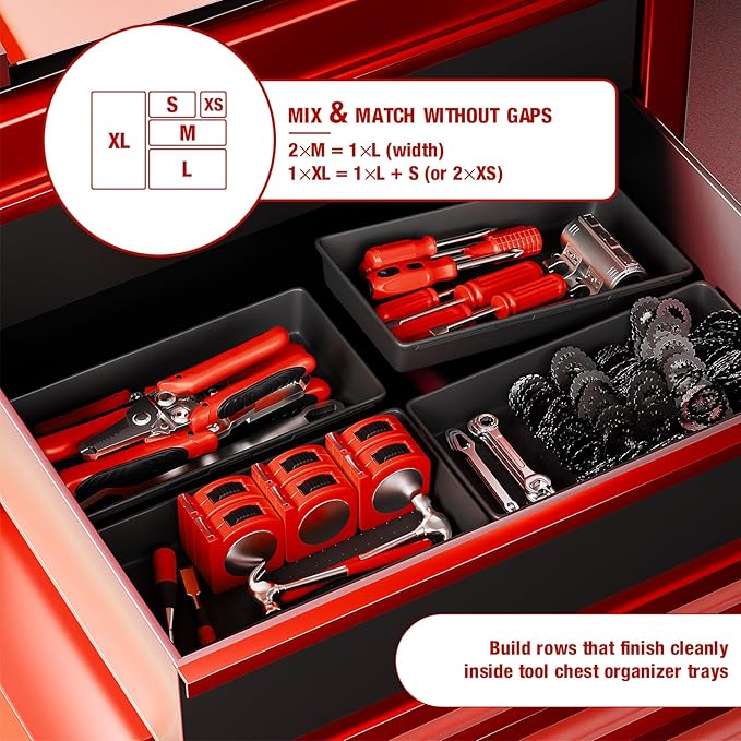 【48PCS & 5 Sizes】 Tool Box Organizer Tray, Toolbox Drawer Organizer - Image 4