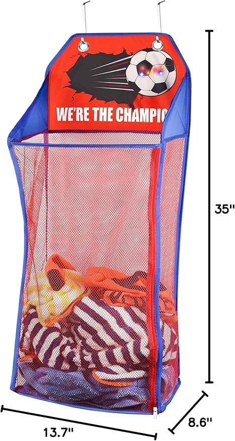 Store & Score Over The Door Hanging Kids Fun LED Basketball Light-Up - Image 6