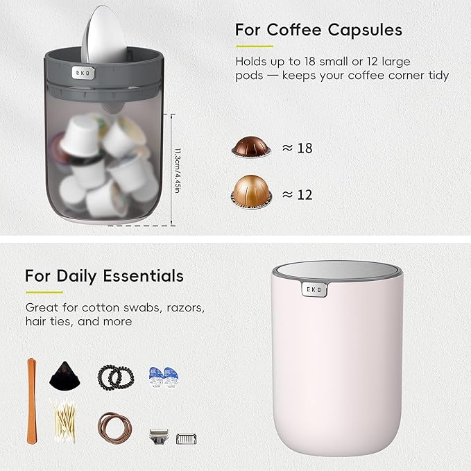 EKO Fandy 0.58 Gal/2.2L Mini Trash Can - Image 3
