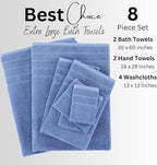 Casa Platino Cotton Bath Towel 8 Piece Set - Image 4