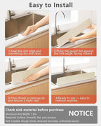 Kitchen Sink Splash Guard 23" Self-Draining Silicone Water Guard - Image 8
