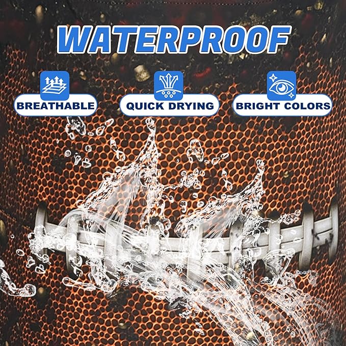 Football Laundry Basket Oxford Cloth Ball Texture Pattern Laundry Hamper - Image 4
