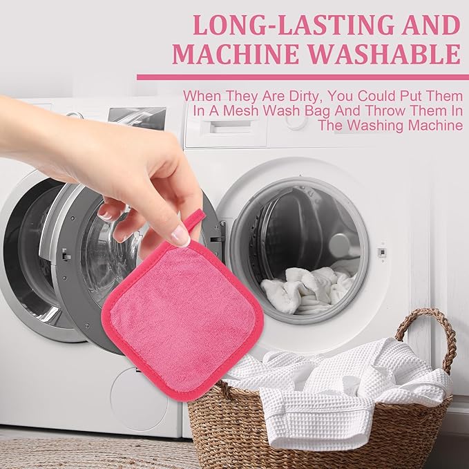 Makeup Remover Cloth 12 Pack, Ultra Soft and Reusable Microfiber Makeup Remover - Image 7
