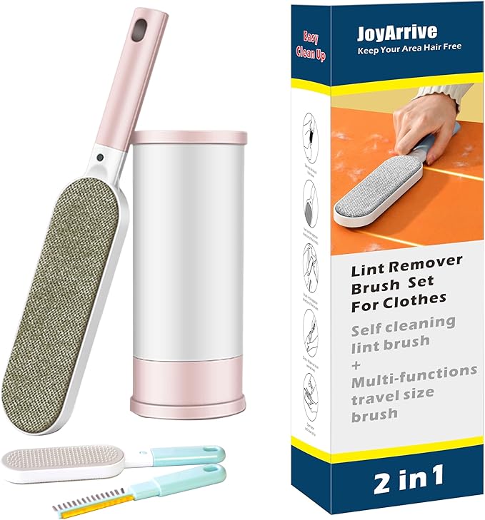 2PCS Lint Brushes for Clothes, Cat Dog Hair Remover for Lundary, Self-Cleaning by JoyArrive
