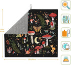 Mushroom Dish Drying Mat for Kitchen Counter Moth Gothic Witchy Dish Drainer - Image 4