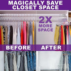 MIZGI Slim Clear Chrome Pants & Skirt Hangers – Adjustable Clips & Hooks - Image 7