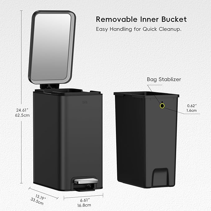 EKO Small Bathroom Trash Can - Image 2