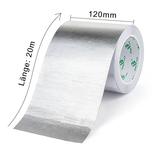 BOMEI PACK Adhesive Aluminum Foil Heat Shield Tape 1 Pack 5 inch x 66ft - Image 2