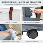 Laundry Basket with Wheels – Foldable, Space-Saving, Fabric Slim Laundry Hamper - Image 6
