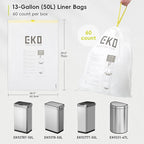 EKO 13 Gallon / 40-60 Liter, Extra-Strong Unscented Garbage Bags, Easy-Dispense - Image 7