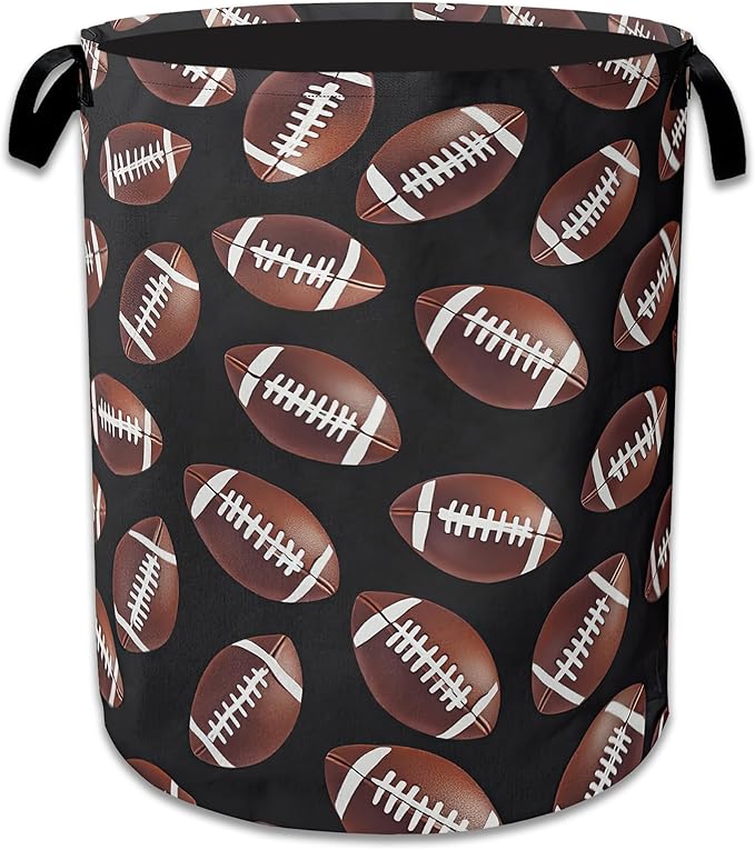 American Football Laundry Basket, Oxford Cloth Laundry Hamper by Unknown