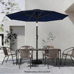 AreShark 9 FT Patio Umbrella for Outdoor, Outdoor Umbrella with Push Button Tilt and Crank, Outdoor Patio Umbrellas with 8 Sturdy Ribs for Market, Garden, Deck, Backyard, Pool (Navy) - Image 6