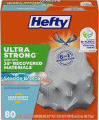 Hefty Ultra Strong 13 Gallon Trash Bags, Tall Kitchen Trash Bags Made by Hefty