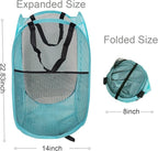 Larpur Pop Up Laundry Baskets, 2 Pack Mesh Laundry Hampers Collapsible Clothes - Image 2