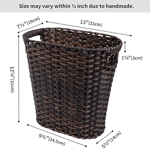 GRANNY SAYS Wicker Trash Can, Bathroom Trash Can - Image 4