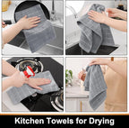 Mordimy 100% Cotton Terry Cloth Kitchen Towels, Super Soft and Absorbent Dish - Image 4