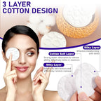 Premium Cotton Pads for Face, 100% Pure & Natural Organic Cotton Rounds - Image 3