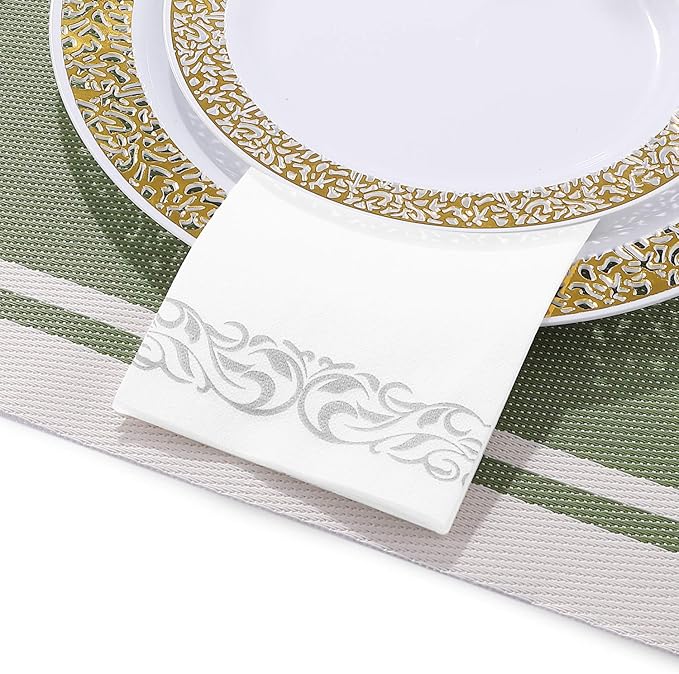 FOCUSLINE 200 Linen Feel Disposable Bathroom Napkins, Soft and Absorbent Paper - Image 4