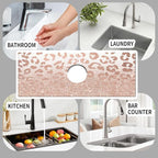 Absorbent Splash Guard Mat for Kitchen Sink, 15×5.5 Inch Cute Fast Drying Drip - Image 4