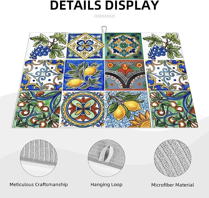 Talavera Mexican Tiles Dish Drying Mats - Image 3