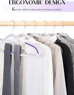 HOUSE DAY Plastic Hangers 100 Pack, Heavy Duty Coat Hanger - Image 2