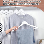 FairyHaus Wooden Hangers 30 Pack White, Slim Wood Coat Suits Hanger - Image 8